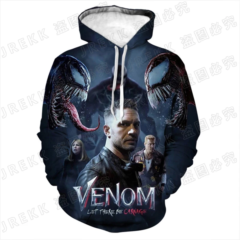 Boys Girls Venom Spiderman 3D Print Hoodie Sweatshirt Coat Zipper Jumper Outwear 