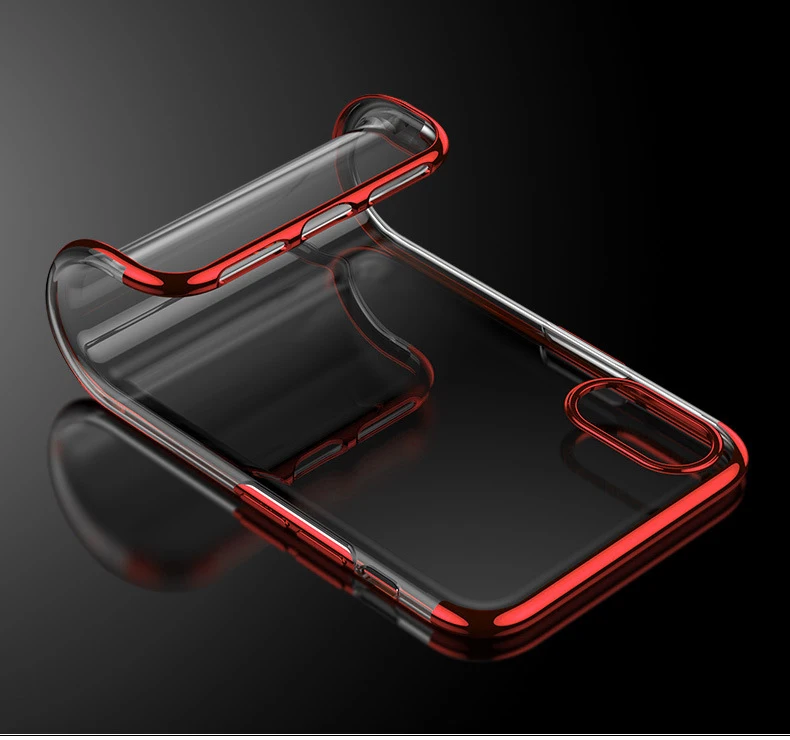 Силиконовый бампер с гальваническим покрытием для IPhone X XS MAX Xr 10 для Iphone 11 Pro Max, мягкий чехол из ТПУ для IPhone 10 11, чехол