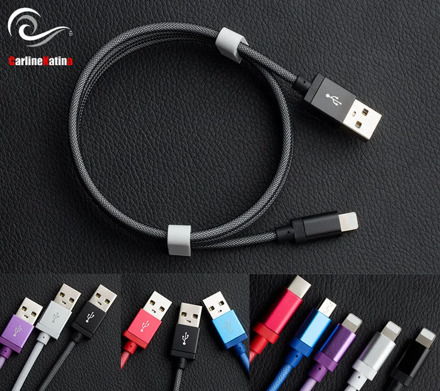 

Fishing Net Weave Data Line Case Cover for iPhone for Samsung for Huawei power cord fast charge Type C Lighting Micro USB Cable