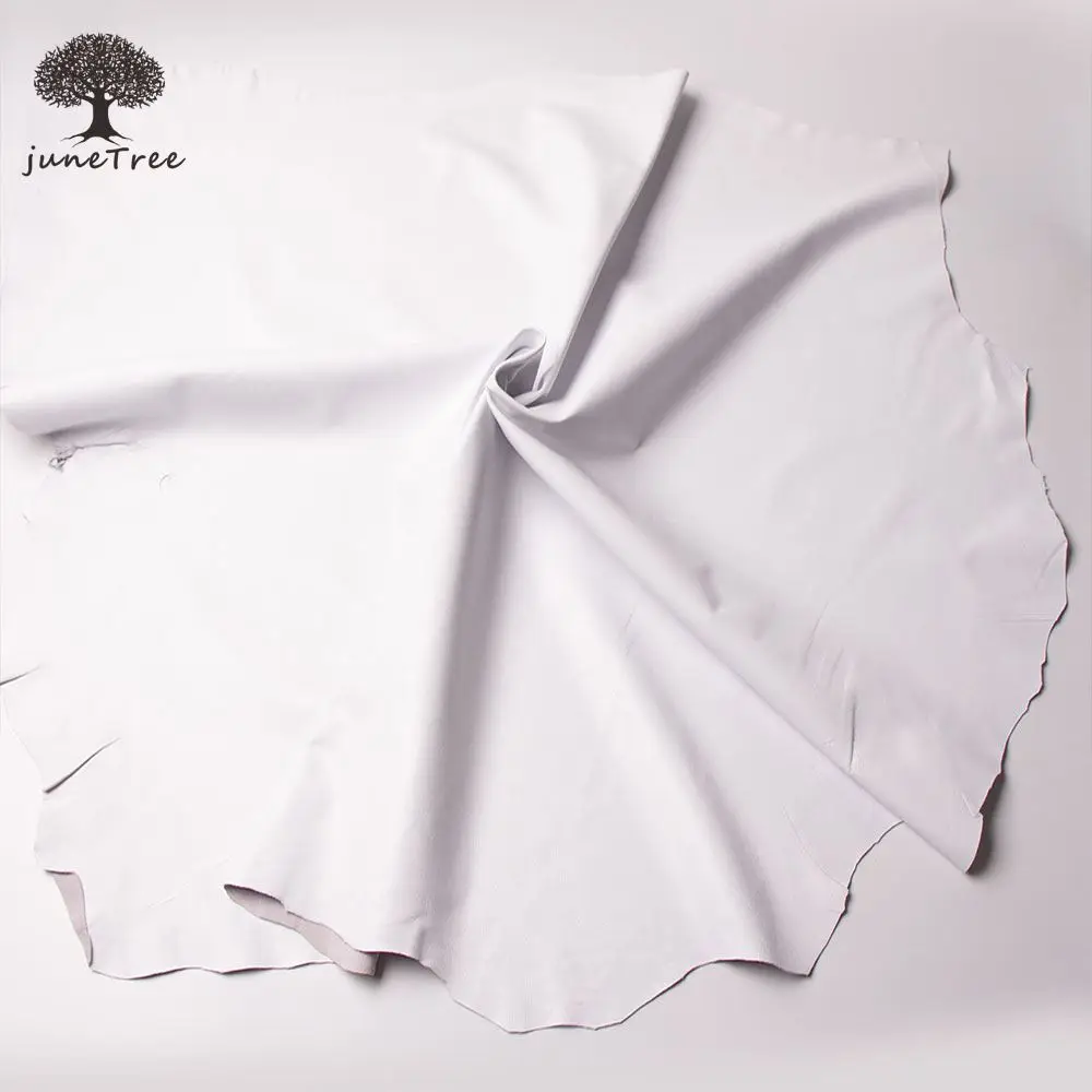 Junetree Высококачественная Белая кожа из натуральной овечьей кожи мягкая цельная