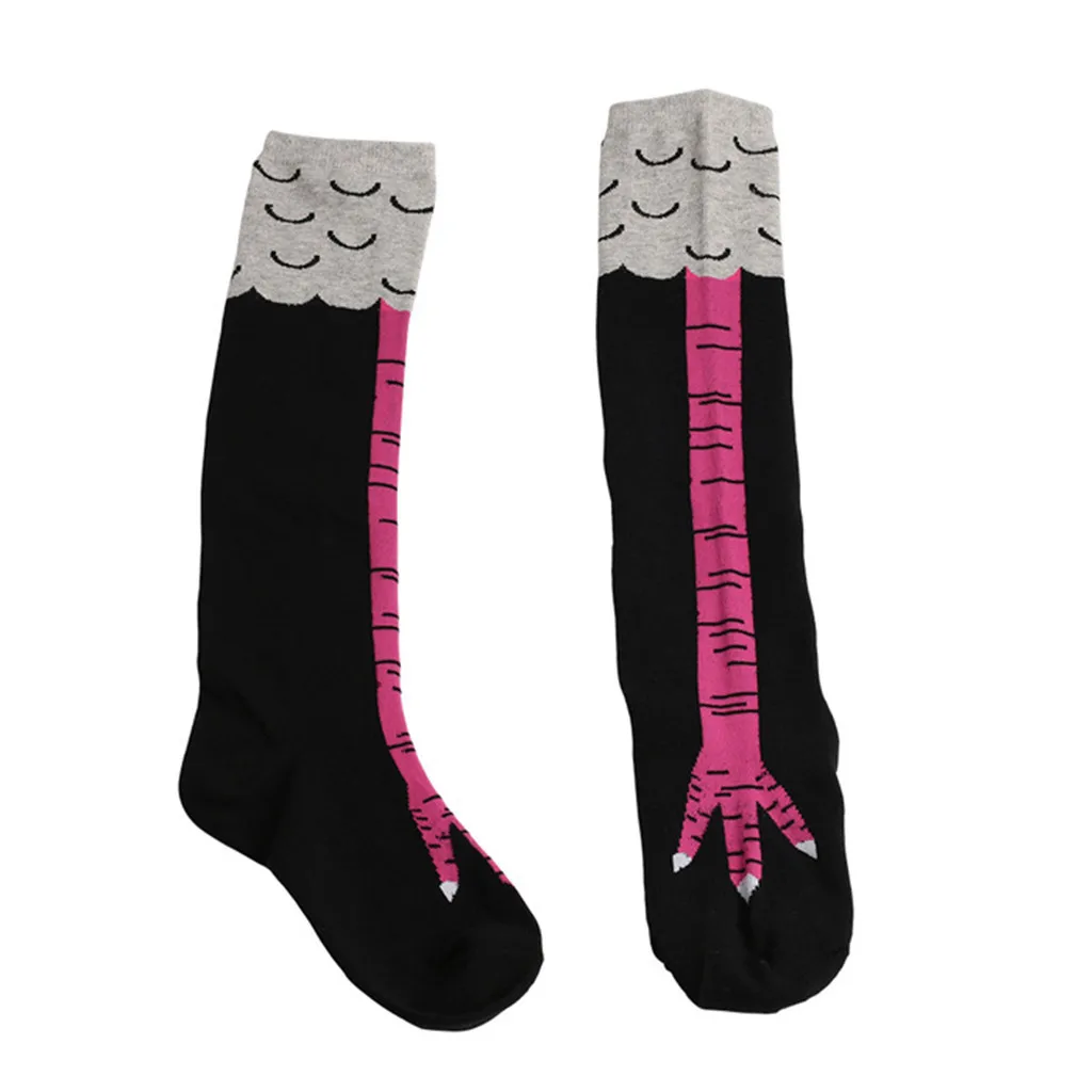 Hot Pink 1 пара, женские носки, куриная нога, гетры/гольфы, 3D носки с курицей, чулки для выступлений, Мультяшные облегающие носки - Цвет: Hot Pink