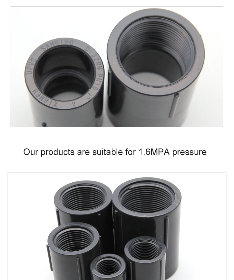 conector de rosca tubo comum pvc conector irrigação jardim