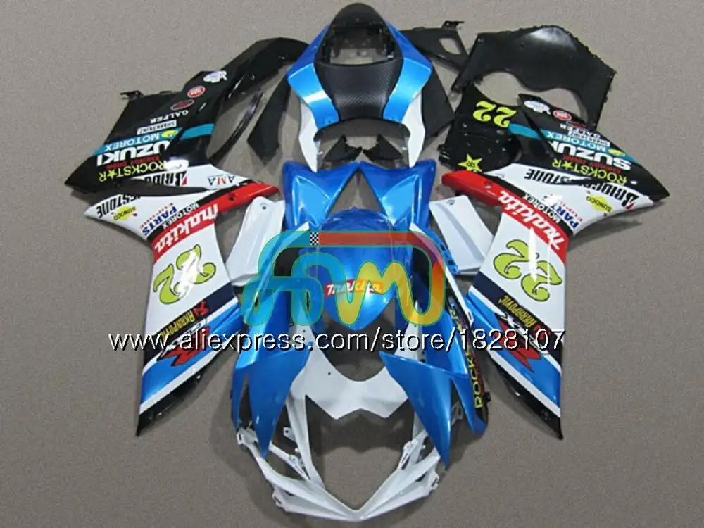 Инъекции для SUZUKI GSXR 600 750 GSXR750, возрастом 11, 12, 13, 14, 15, 39BS. 0 K11 GSXR600 2011 2012 2013 обтекатель черый белый - Цвет: No. 33
