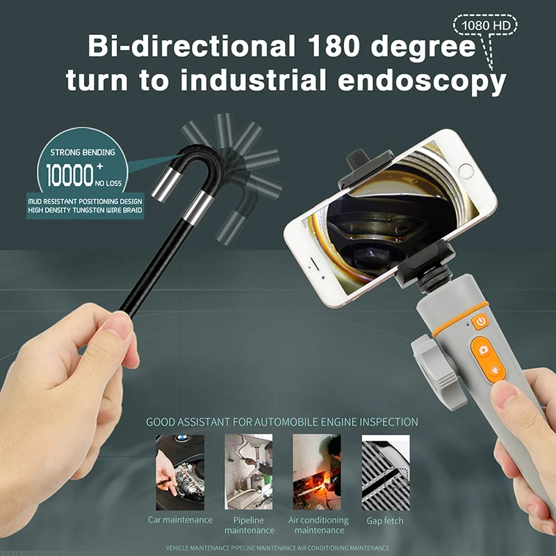 best wireless security camera Newest 180 Degree Inspection Camera Articulating Industrial Endoscope 6mm & 8.5mm HD Camera With 6 LED for iPhone Android cheap surveillance cameras