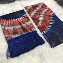 Парча в Гвинейском стиле бязь брокад Дамасская ткань с кисточкой красивый головной убор Красивая Базен Brode ткань 5+ 2 ярдов/партия BT30