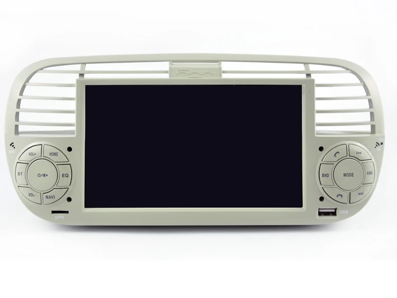 Top Good 6.2inch screen radio Fit for Fiat 500 OTOJETA android 9.1 multimedia player bluetooth GPS NAVI DSP device Head unit silver 0