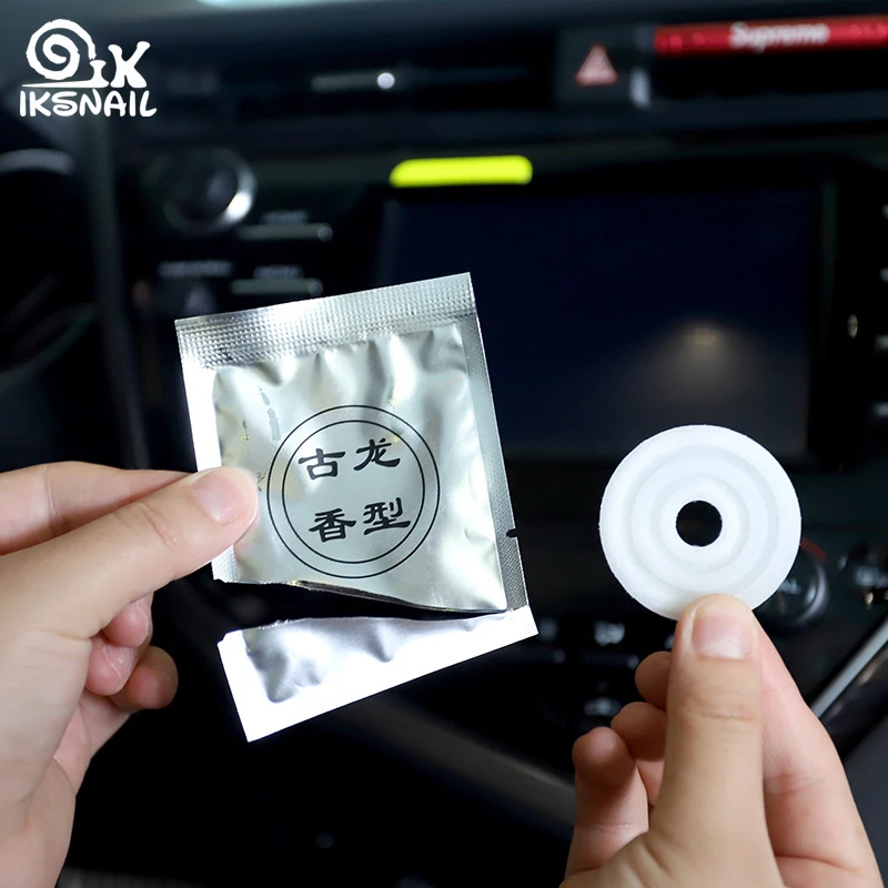 

IKSNAIL Lasting Fragrance Car Air Outlet Supplement Scent Car Solid Aroma Replenisher Round Replacement Core Car Air Freshener