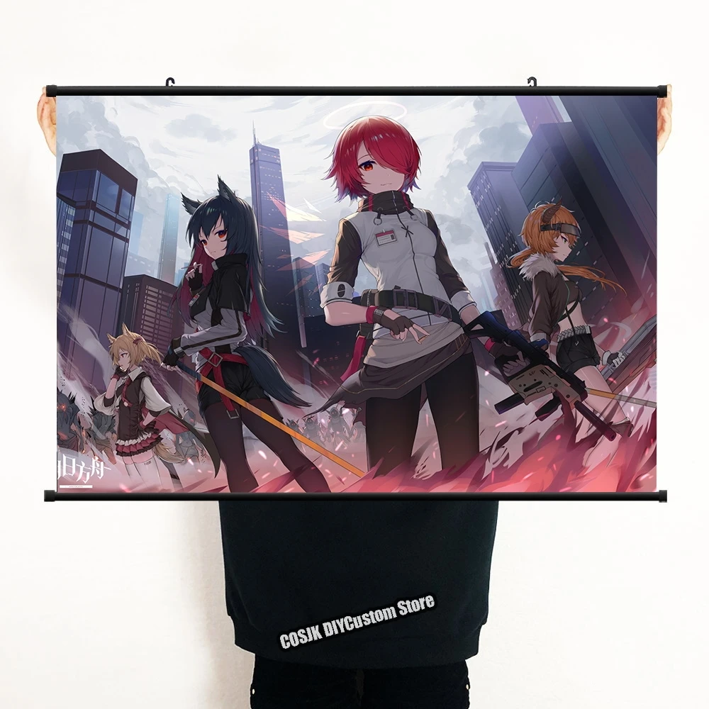 Jogos de anime arknights w kaltsit pintura em tela de madeira maciça  pendurado scroll print pintura cartaz moda decoração para casa - AliExpress