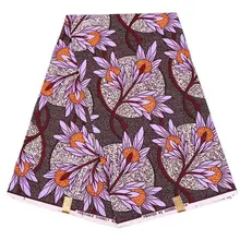 Королевский дизайн полиэстер воск цветок печатных ткани для леди шитье 6 ярдов/набор