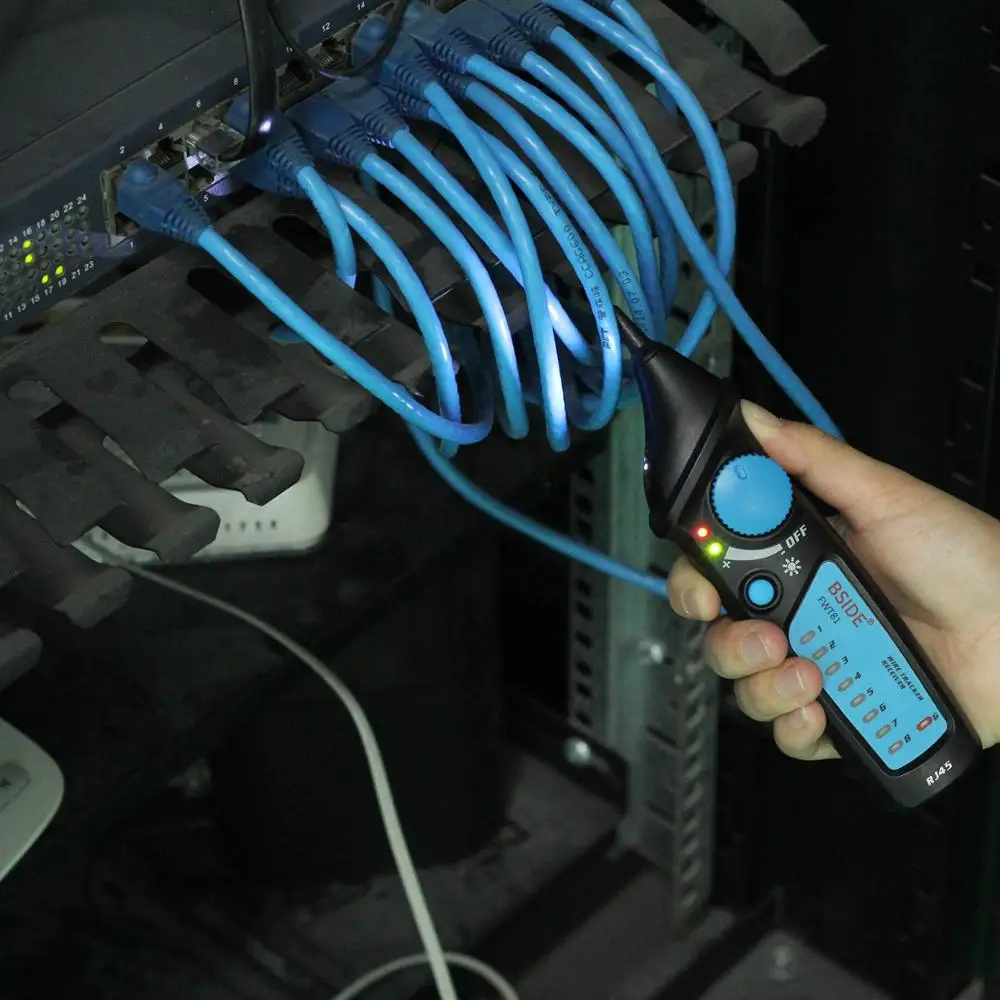 Bside Network Cable Tracker RJ45 LAN Finder Signal RJ11 Telephone Wire TV Electric Line Tester 5G Cat5 Cat6 Smart Professional 3