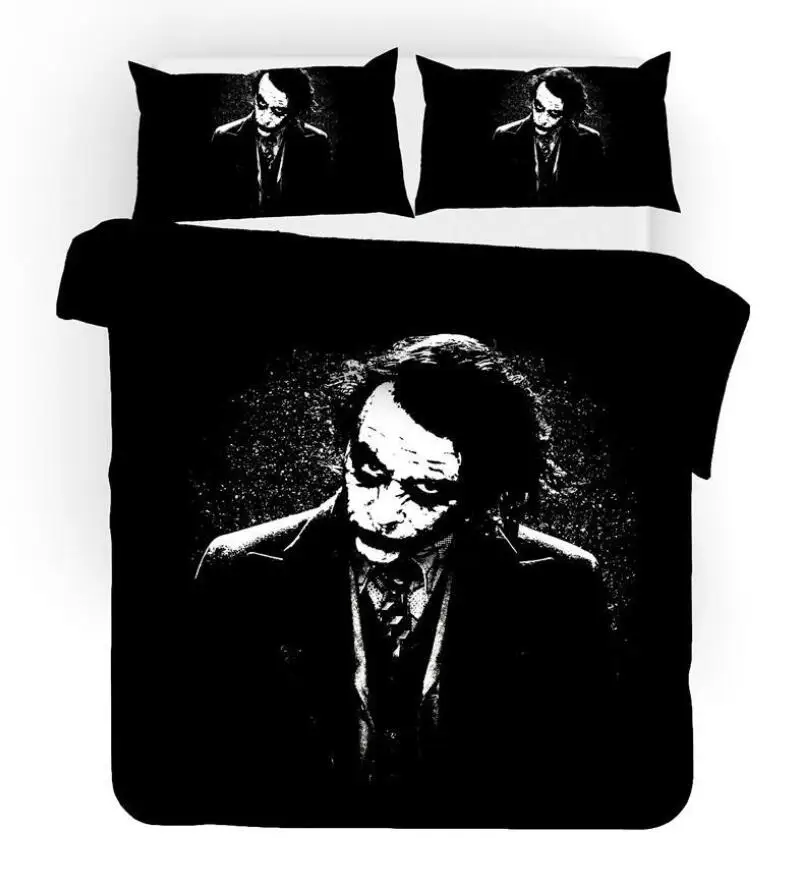 Joker 3d Bedding Set Duvet Covers Pillowcases Clown Children Room Decor Comforter Bedding Sets Bedclothes Bed Linen