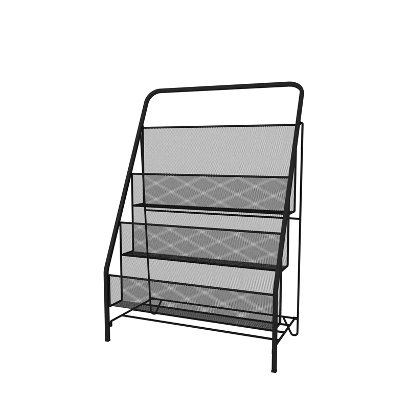 

Nordic iron art magazine book shelf rack simple floor children infant picture small shelf elementary school case