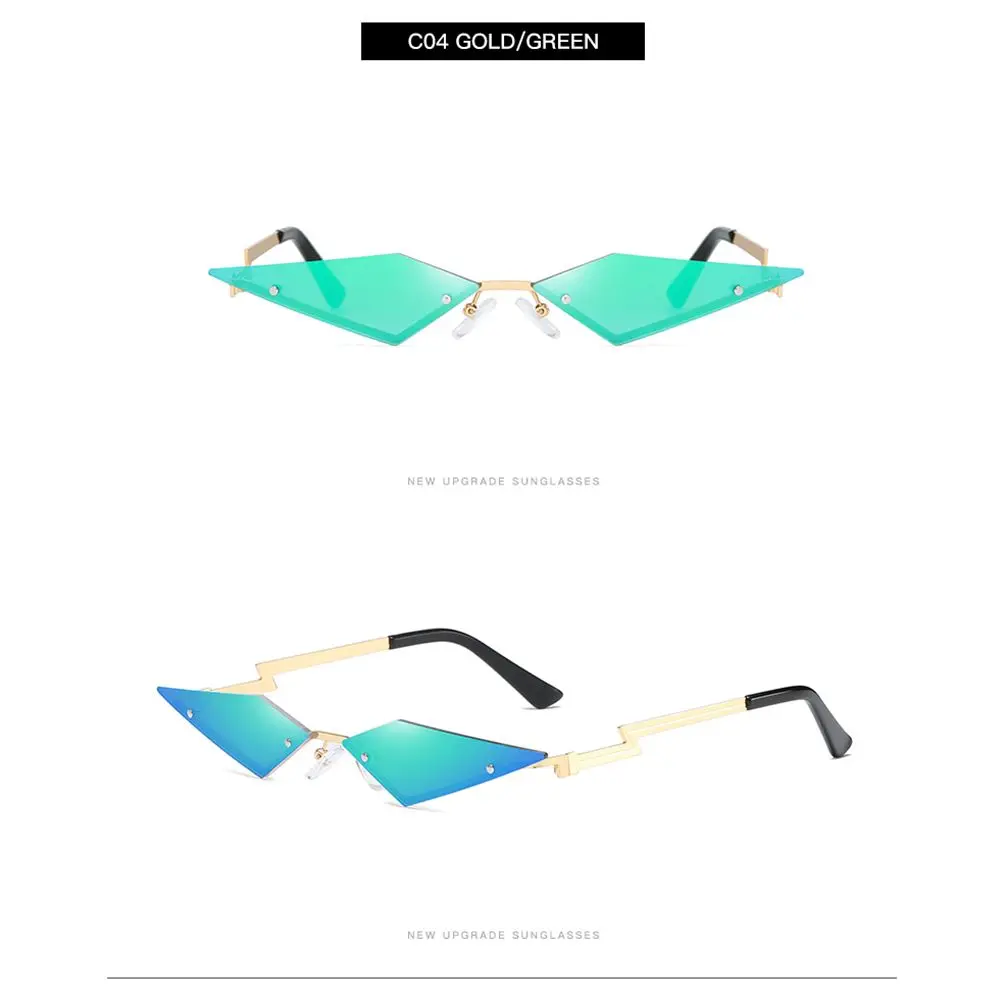 1PC Fashion Rimless Sunglasses Women Retro Angel Wings Shape Sun Glasses Vintage Steampunk Streetwear Female Mirror_voghion.com