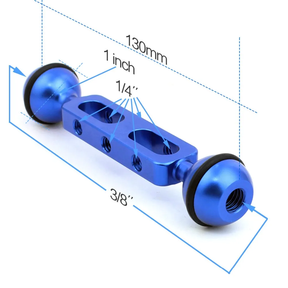 Aluminum 67mm Lens Mount Holder for Macro/Wide Angle Lens with 20cm/13cm Extension Diving Floating Light Arm Underwater SLR Part