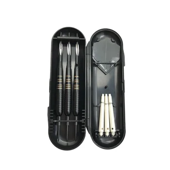 

1 Set Professional High-End Darts Pin-Type Darts Hard Darts with Storage Case (Black)
