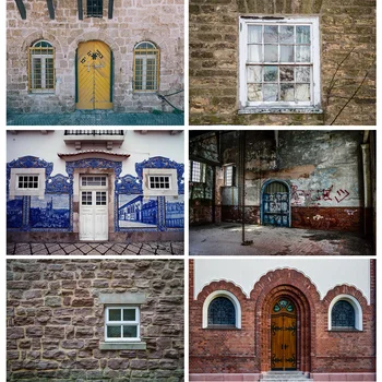 

Vinyl Custom Photography Backdrops Prop Classical Wooden doors Theme Photography Background GD20518 -03