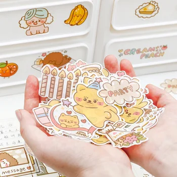 

40pcs/Stationery Sticker Kawaii Cute animal Stickers Korean Stationery Aesthetic Cartoon Paper Doll Decorative Diary Stickers