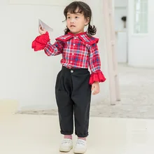 Детская одежда; повседневные штаны для маленьких мальчиков и девочек; осенние хлопковые однотонные детские брюки; одежда для малышей; Новинка года