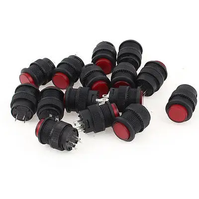 

15 x R16-503AD Locking Latching Red Light Off/On Push Button Switch AC 250V 3A
