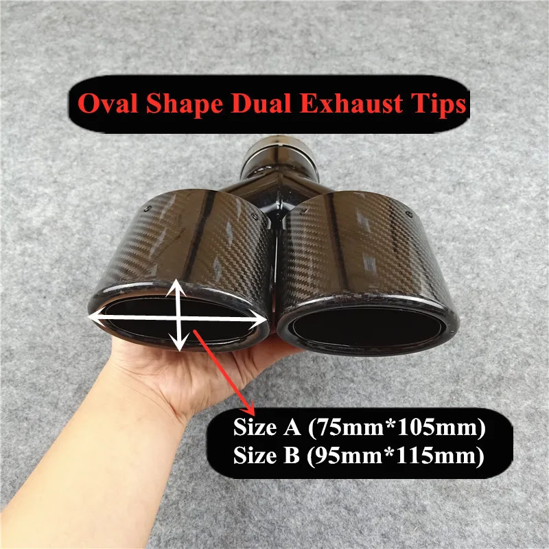 Oval Shape exhaust Tips muffler nozzles For Akrapovic Carbon Stainless Steel Exhaust system Tail pipes