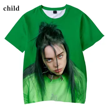 

Billie Eilish 3D t shirt boy/girls Summer New Fashion Print Short Sleeve Cotton Comfort kids T Shirt Billie Eilish Casual tops