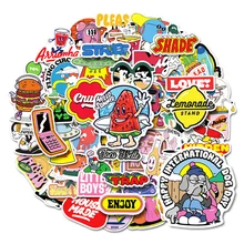 

10/30/50PCS Text Mix and Match Inspirational Text Stickers Decorative Luggage Notebook American Graffiti Stickers Wholesale
