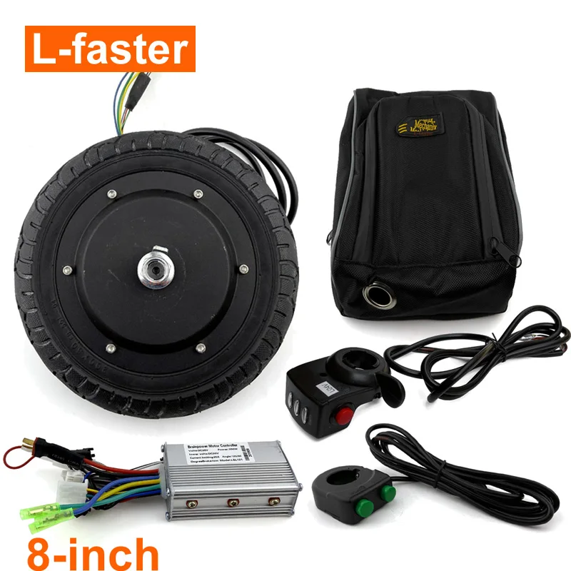36v 350w Electric Scooter Conversion Kit 8 Inch Brushless Hub Motor Kit