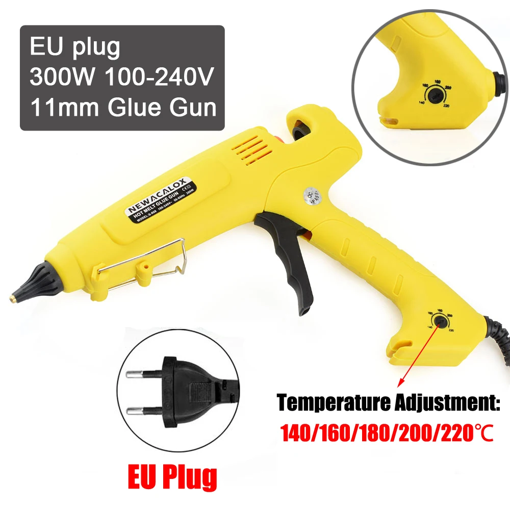 Hot Melt Glue Gun Hot Glue Gun 300W Hot Glue Gun Temperature Regulating Hot Melt Glue Gun with 11mm Sticks/Copper Nozzle for Home DIY Tool