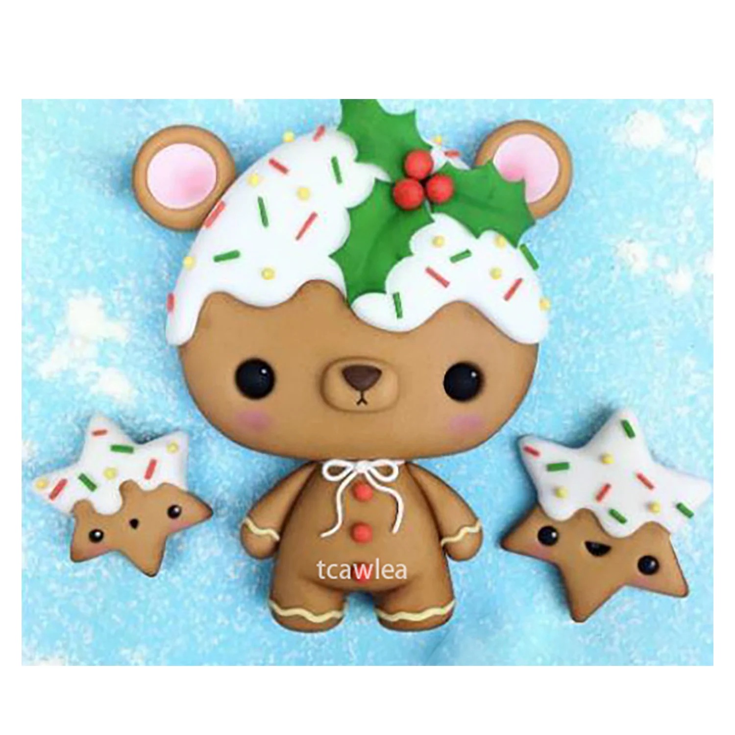 Christmas Snow Holly Bear Biscuits Metal Cutting Dies Gingerbread Star Stencil Embossing DIY Scrapbooking Card Craft