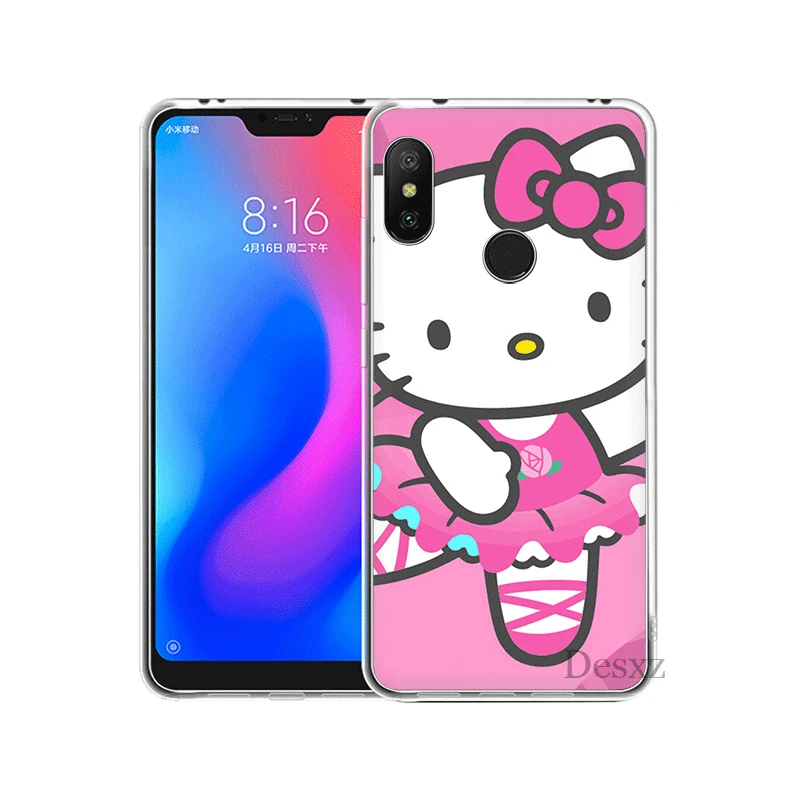 Чехол для мобильного телефона для Xiaomi Redmi Note 4 4X3 5 6 7 Pro 5A жесткий чехол милый розовый hello kitty - Цвет: H9