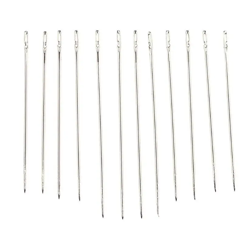 12 шт./компл. 2 отверстия иглы для слепых Self-threading DIY Рукоделие "сделай сам": Шитье Pin-код