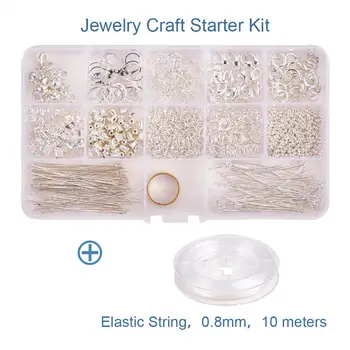 

1050Pcs Jewelry Making Findings Kits with with Earring Findings Crimp Beads