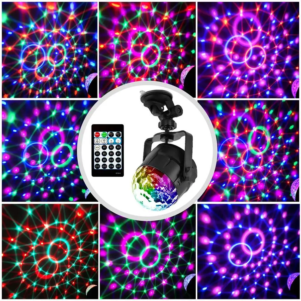 

LED Disco Ball with Remote Control Christmas Decor Luminous Rotating Disco Lights USB Disco Light 15Colors Sound Activated Bulb