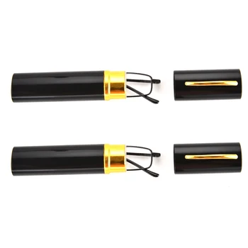 

Gudzws Pen Reading Glasses Spring Hinges Temple with Clip Tube Aluminum Case Portable