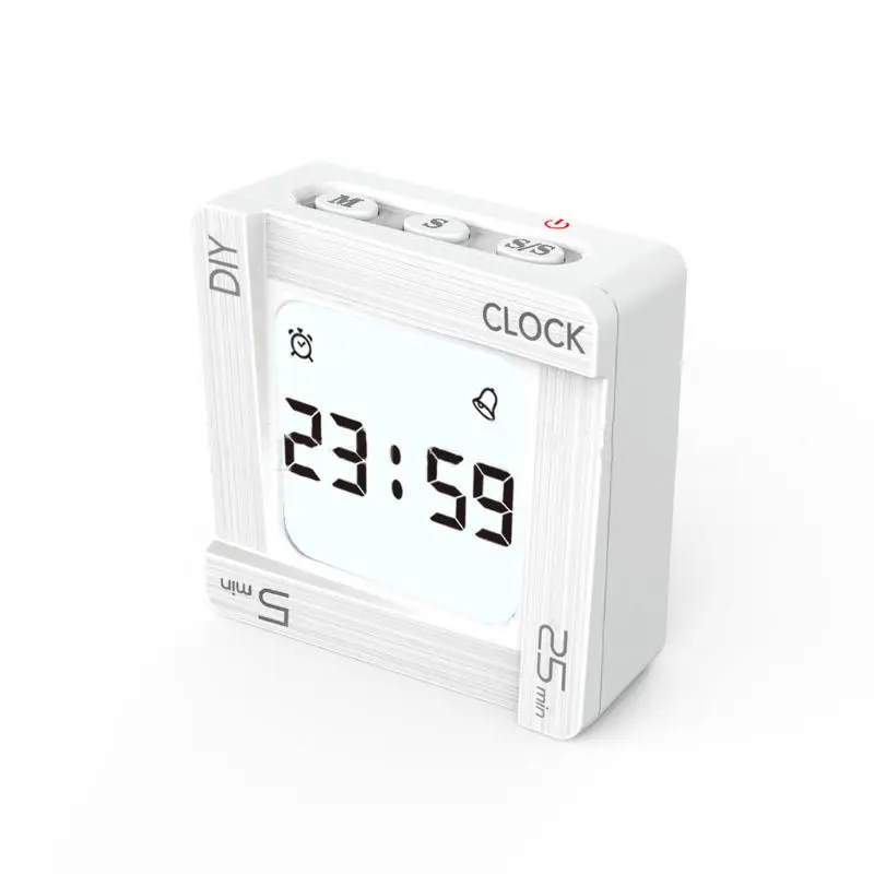 

DIY Time Management Pomodoro Timer Creative Square Alarm Clock for Students