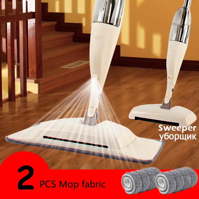 Baffect 3 In 1 Spray Mop Broom For Hardwood Floors With Microfiber