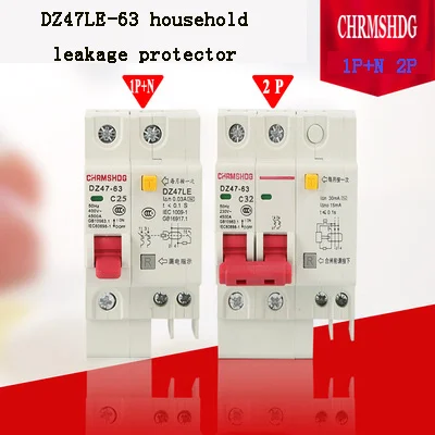 

DZ47LE-63 1P+N Leakage Protection Switch Breaker 230V 10A 16A 20A 25A 32A 40A 63A Residual Current Circuit Breaker RCBO DPNL