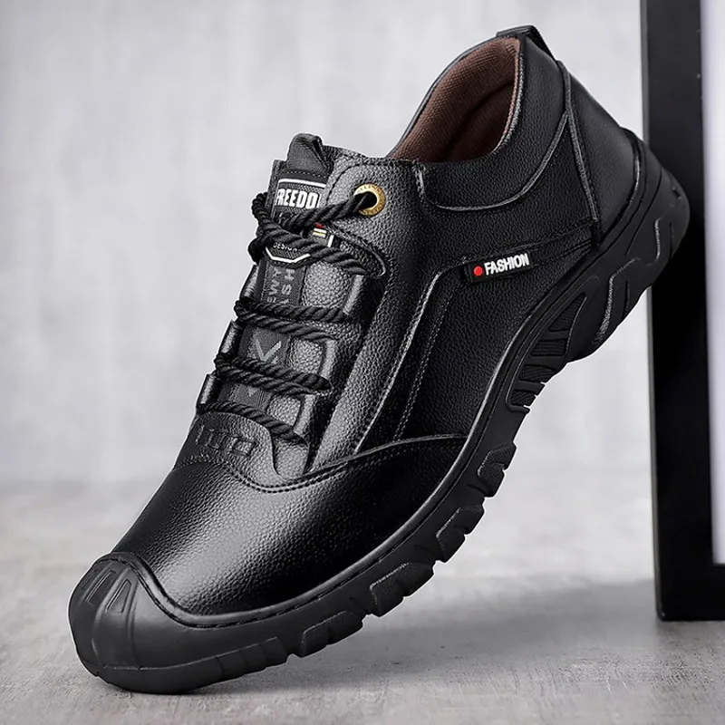 Luxury Pointed-toe Leather Shoes Men's Lace-up Business Formal Wear Oxford Solid Color Wedding Office Flat Men | Обувь