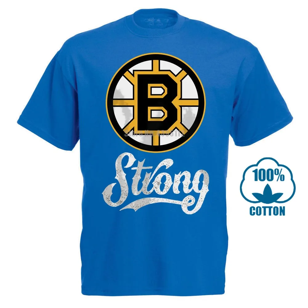 Новая Черная футболка Boston B Strong Marathoner Tribute Hockeyer Bruins Размеры S 3Xl 011454 - Цвет: Синий