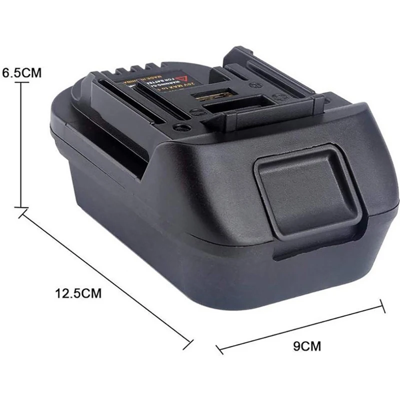 1PC Upgrade Replacement DCB200 USB Battery Adapter For 20V DEWALT Milwaukee M18 Convert To Makita 18V