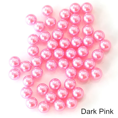 Dark Pink 8 мм 34 цвета круглый жемчуг Смола Имитация амулеты ювелирные бусины без отверстий для DIY ремесло украшение для альбома B1285 - Color: Dark Pink