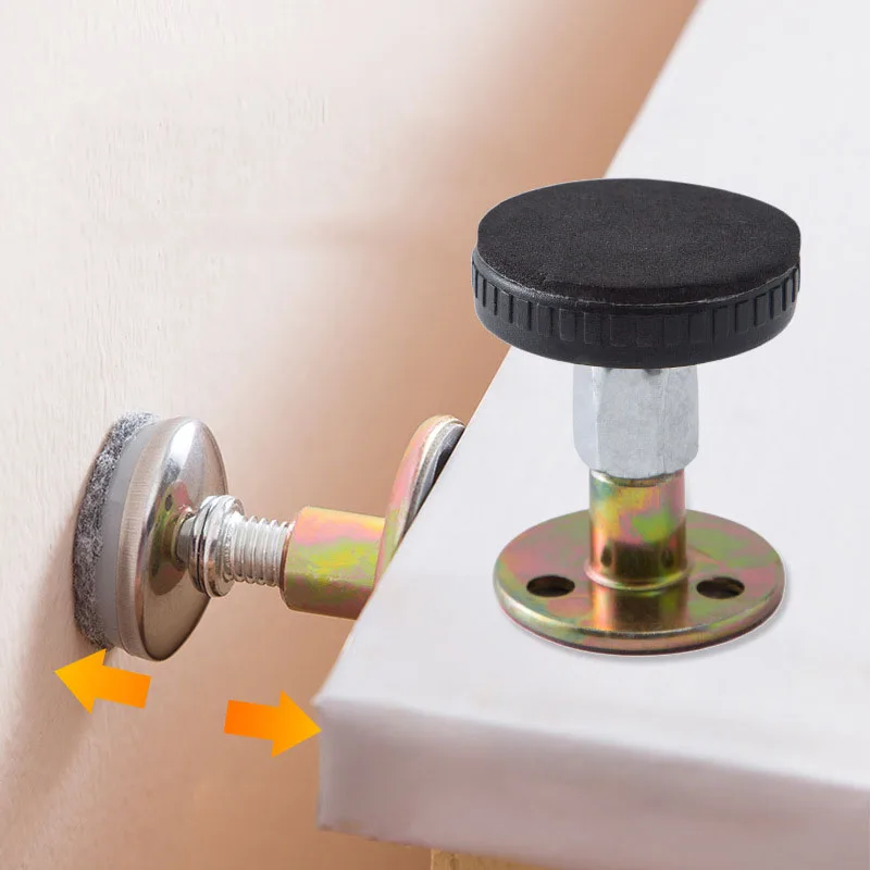 

Furniture Fixed Bracket Adjustable Stainless Steel Alloy Wall Bed Stabilizer Self-adhesive Door Stopper Anti-shake Hardware