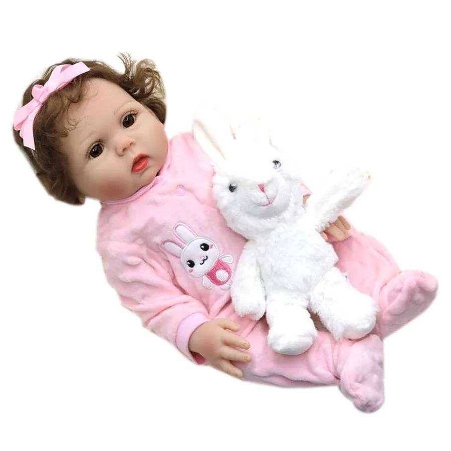 19inch Full Body Silicone Reborn Girl Doll Toys Like Real Newborn Princess Babies Dolls Bathe Toy Kids Birthday Gift | Игрушки и хобби