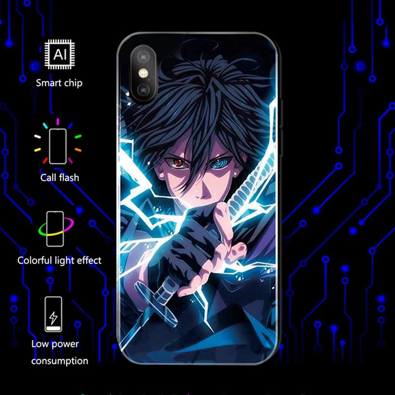 Чехлы для Apple iPhone 11 pro xs max 7 6s 8 plus xr x чехол вспышки с люминесцентным закаленным