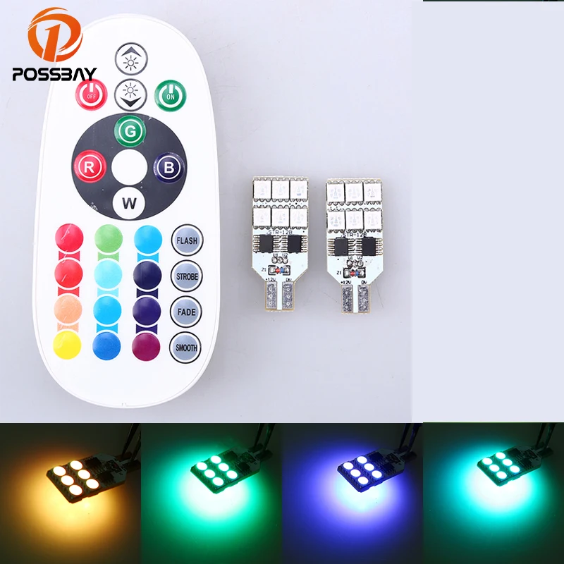 Posbay T10 5050 SMD 6/12 RGB светодиодный панель автомобиля показывает широкие фары лампы с