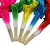 1PCS Pretty Hand Made Belly Dancing Fans Tools Red Rose Green Yellow Blue Beautiful Simulation Bamboo Long Veils Fans ► Photo 1/6