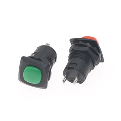 50 pcs/lot DS-426 Self-locking 2 Pin 250V 1.5A Push Button Switch Switch Tactile Tact Direct Patch Metal Interruptor M12