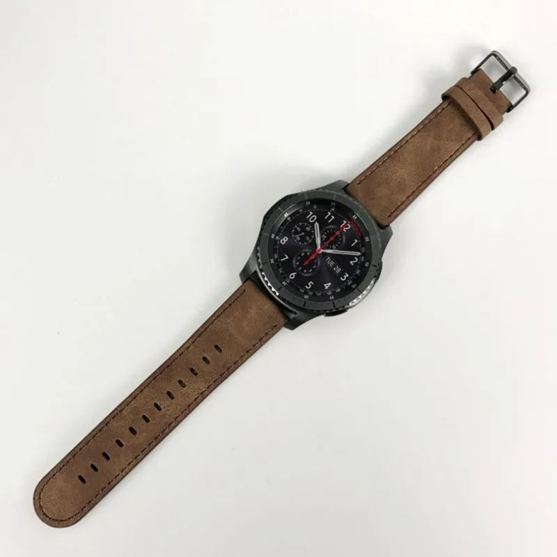 Кожаный ремешок для gear S3 ремешок для samsung Galaxy watch 46 мм 22 мм ремешок для часов huawei watch gt ремешок Ретро ссылка браслет