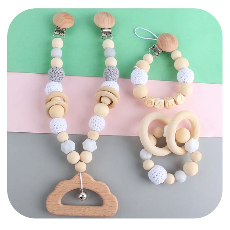 Baby Teether Pendant Pram Clip Hanging Toy Pacifier Chain Stroller Mobile Rattle baby stroller accessories desk	