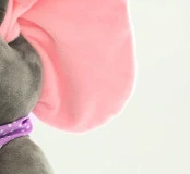 Peek a Boo слон плюшевая кукла электрическая игрушка говорящий Поющий музыкальная игрушка Медведь Играть В Прятки для детей Рождественский подарок - Цвет: PINK GREY